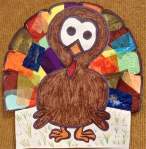 tissue paper turkey story time craft preschool