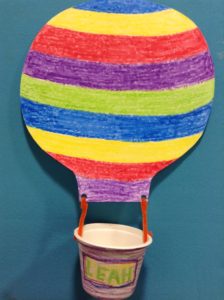 hot air balloon preschool story time craft