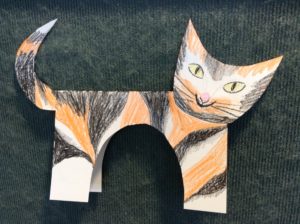paper cat preschool story time craft