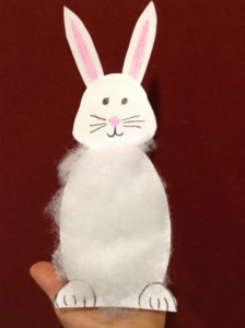 preschool story time bunny hand puppet